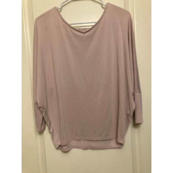 Chico’s Women Top size‎ 0 small Jersey knit soft liliac Dolman sleeves EUC - Picture 1 of 4